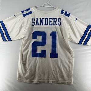 0684 Large Vintage Nike Team Dallas Cowboys Deion Sanders 21 Jersey
